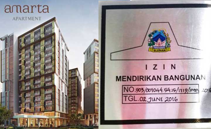 Izin Mendirikan Bangunan (IMB) Tamansari Amarta Apartment Yogyakarta
